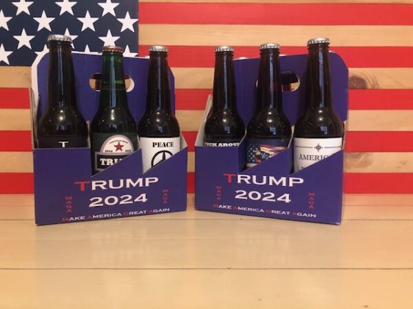 TRUMP MAGA 6 pack carrier & Labels